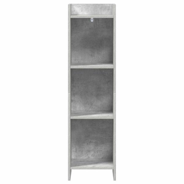 Bücherregal Beton Grau 30 x 30 x 111 cm Holzwerkstoff