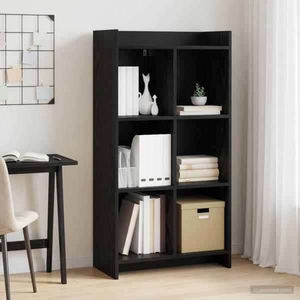 ARDEBO.de - B?cherregal Schwarze Eiche 59 x 30 x 111 cm Holzwerkstoff
