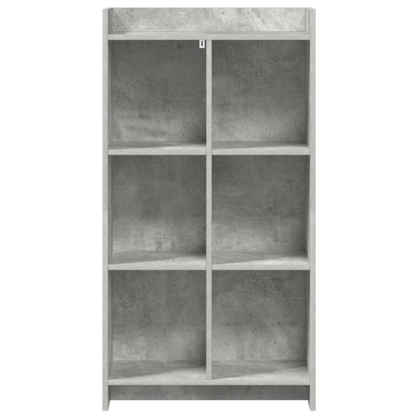 Bücherregal Beton Grau 59 x 30 x 111 cm Holzwerkstoff