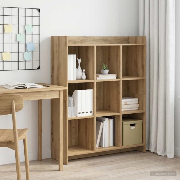 ARDEBO.de - B?cherregal 9 Ebenen 87,5 x 30 x 111 cm Holzwerkstoff