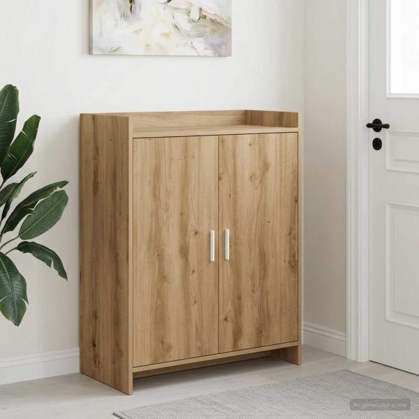 ARDEBO.de - Schuhschrank 73,5 x 36 x 92 cm Holzwerkstoff Artisan-Eiche