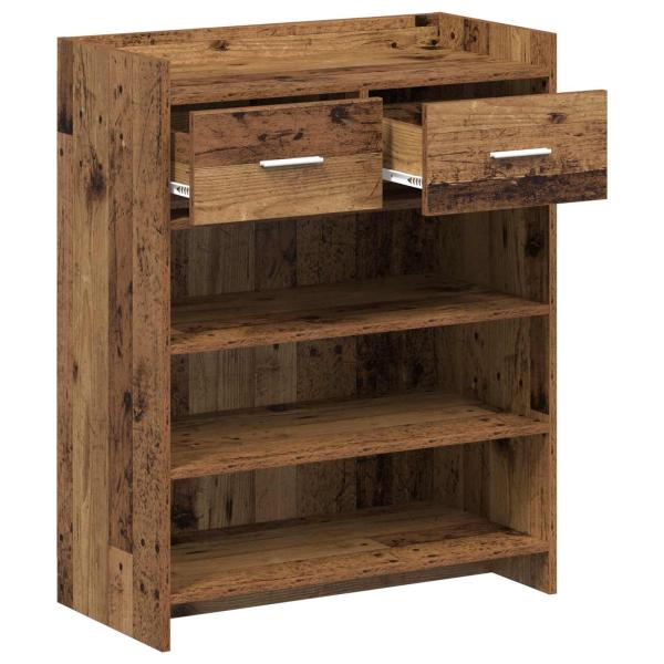 Schuhschrank 73,5 x 36 x 92 cm Holzwerkstoff Altholz