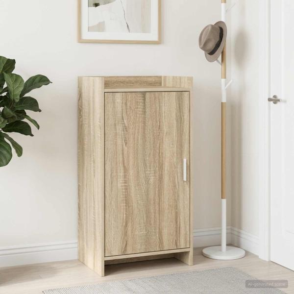 ARDEBO.de - Schuhschrank mit Tür Sonoma-Eiche 48 x 36 x 92 cm Holzwerkstoff
