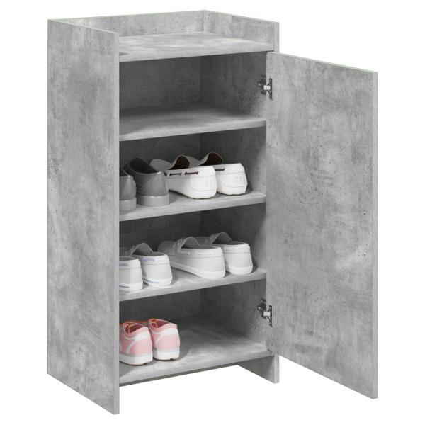 Schuhschrank mit Tür Betongrau 48 x 36 x 92 cm Holzwerkstoff