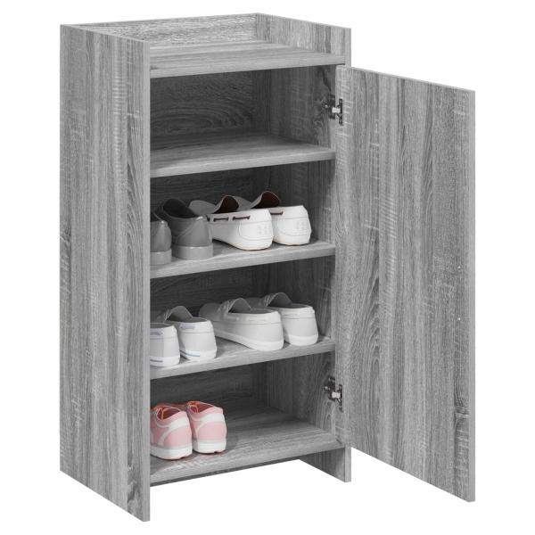 Schuhschrank mit Tür Grau Sonoma 48 x 36 x 92 cm Holzwerkstoff