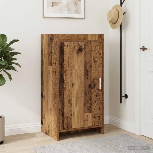 ARDEBO.de - Schuhschrank mit Speicher Altholz 48 x 36 x 92 cm Holzwerkstoff