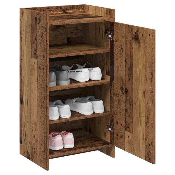 Schuhschrank mit Speicher Altholz 48 x 36 x 92 cm Holzwerkstoff