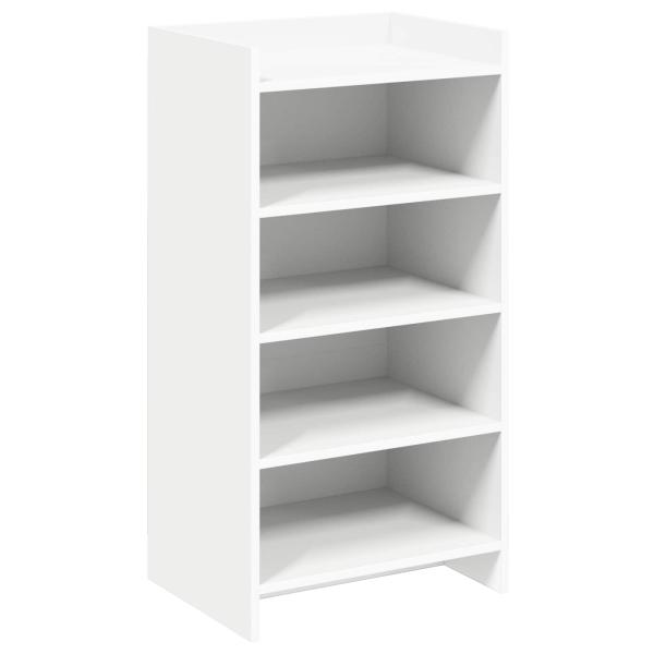 Schuhschrank mit Speicher Weiß 48 x 36 x 92 cm Holzwerkstoff