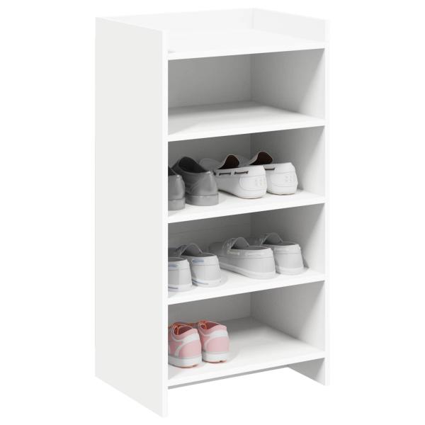 Schuhschrank mit Speicher Weiß 48 x 36 x 92 cm Holzwerkstoff