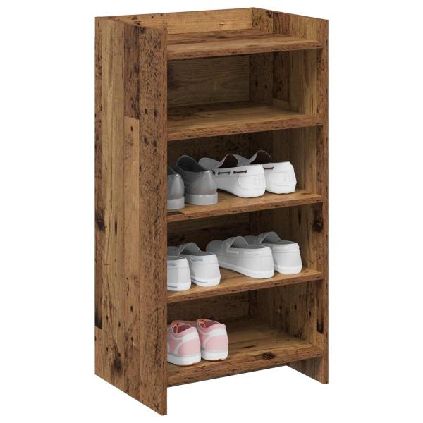 Schuhschrank mit Speicher Altholz 48 x 36 x 92 cm Holzwerkstoff