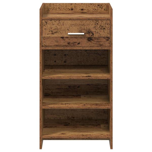 Schuhschrank mit Speicher Altholz 48 x 36 x 92 cm Holzwerkstoff