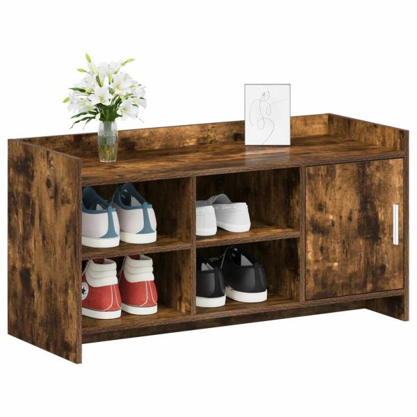 Schuhschrank Geräucherte Eiche 100 x 39,5 x 51 cm Holzwerkstoff