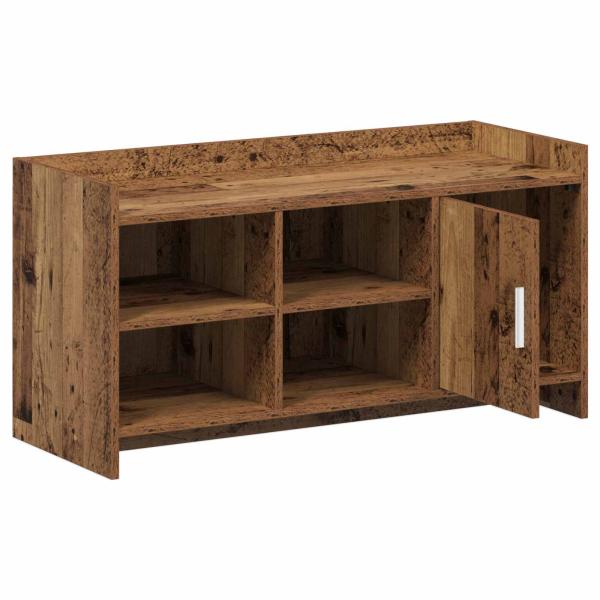 Schuhschrank mit Tür Altholz 100 x 39,5 x 51 cm Holzwerkstoff
