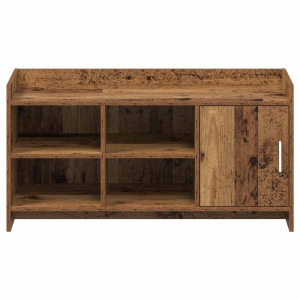 Schuhschrank mit Tür Altholz 100 x 39,5 x 51 cm Holzwerkstoff