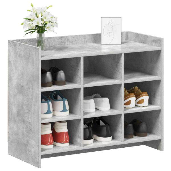 Schuhschrank Betongrau 85 x 39,5 x 70 cm Holzwerkstoff