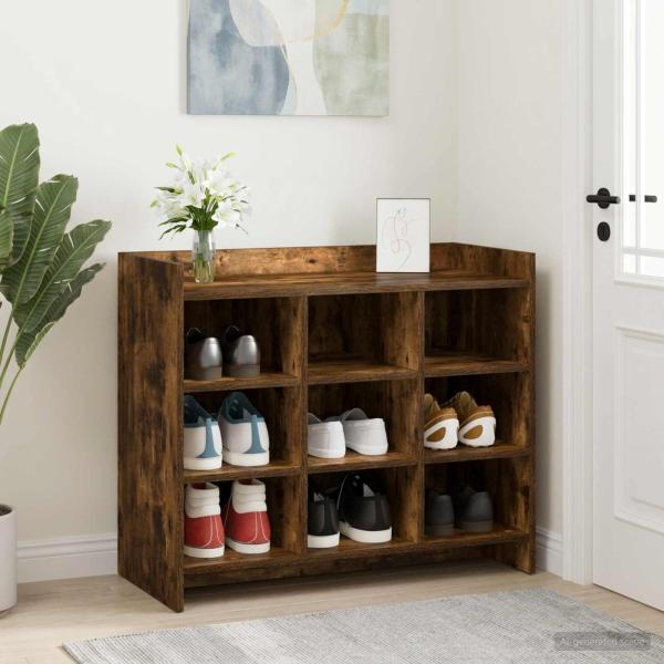 ARDEBO.de - Schuhschrank Geräucherte Eiche 85 x 39,5 x 70 cm Holzwerkstoff