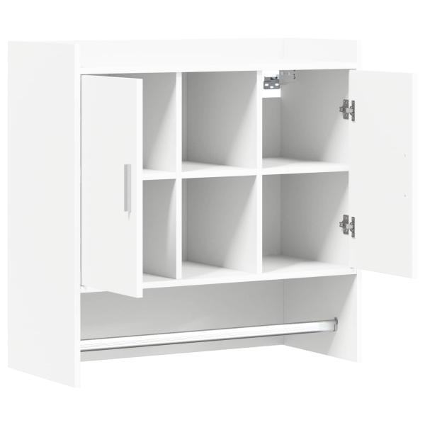 Wandregal Wandhalterung Wei? 80 x 36 x 80 cm Holzwerkstoff