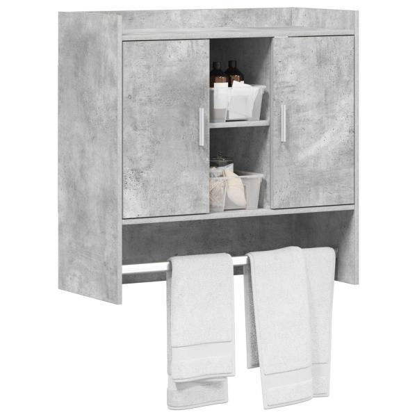 Wandregal Wandhalterung Betongrau 80 x 36 x 80 cm Holzwerkstoff
