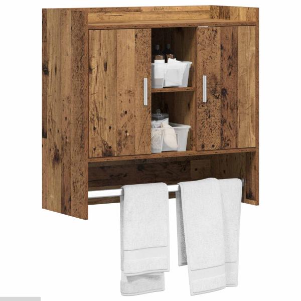 Wandregal Wandhalterung Altholz 80 x 36 x 80 cm Holzwerkstoff