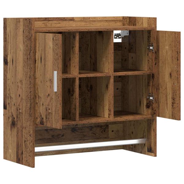 Wandregal Wandhalterung Altholz 80 x 36 x 80 cm Holzwerkstoff