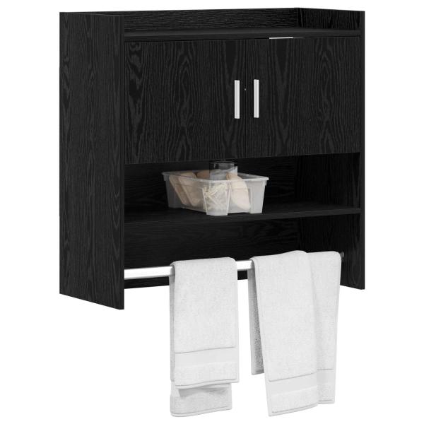 Wandregal Wandhalterung Schwarze Eiche 80 x 36 x 80 cm