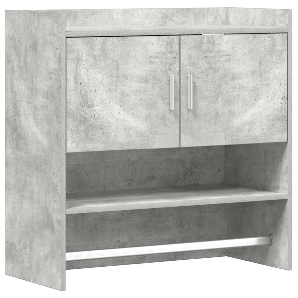 Wandregal Wandhalterung Betongrau 80 x 36 x 80 cm Holzwerkstoff