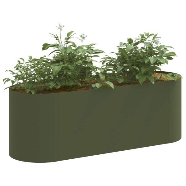 Hochbeet im Garten Olive Grün 120 x 40 x 40 cm