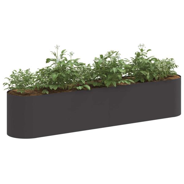 Hochbeet im Garten Schwarz 200 x 40 x 40 cm