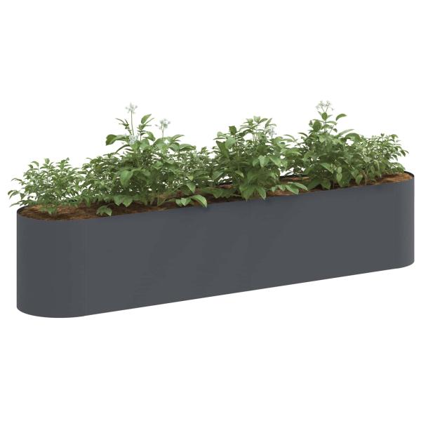 Hochbeet im Garten Anthrazit 200 x 40 x 40 cm