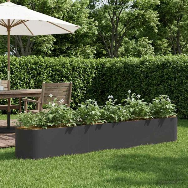 ARDEBO.de - Hochbeet im Garten Schwarz 280 x 40 x 40 cm