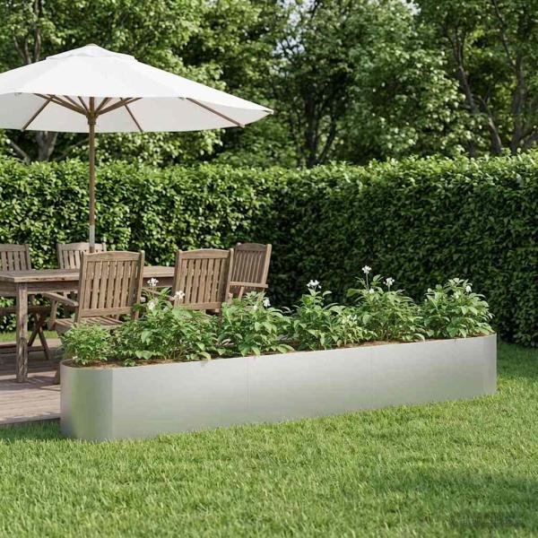 ARDEBO.de - Hochbeet im Garten Verzinkter Stahl 280 x 40 x 40 cm