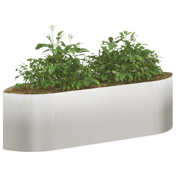 Hochbeet im Garten Edelstahl 140 x 40 x 40 cm Stahl