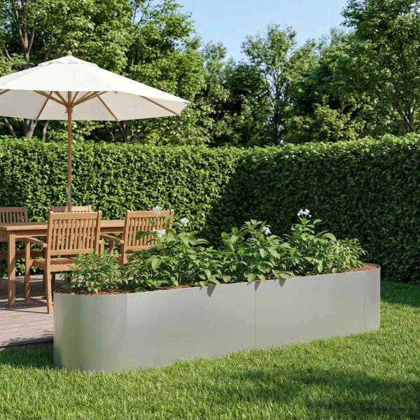 ARDEBO.de - Hochbeet im Garten Verzinkter Stahl 220 x 40 x 40 cm Stahl