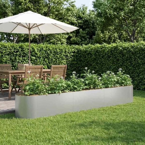 ARDEBO.de - Hochbeet im Garten Verzinkter Stahl 300 x 40 x 40 cm Stahl