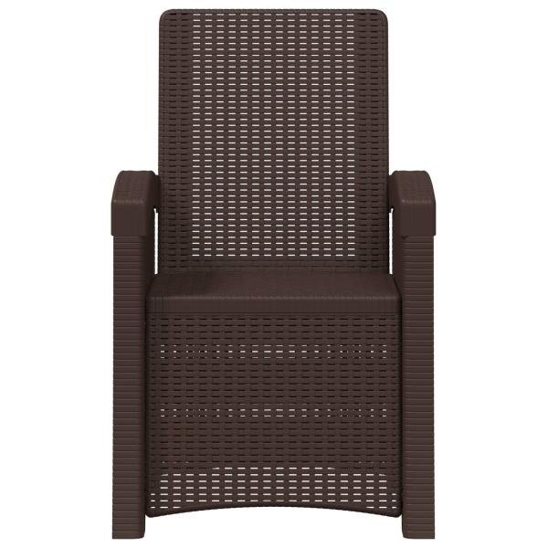 Liegesessel Garten Rattan-Optik Braun PP