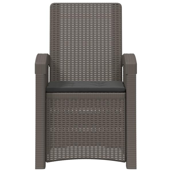 Liegesessel Garten Rattan-Optik 2 stk. Hellgrau und Anthrazit