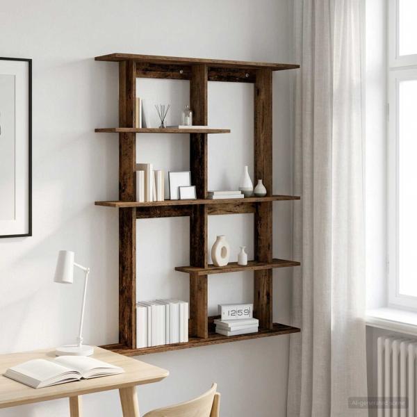 ARDEBO.de - Wandregal Altholz 102 x 20 x 130 cm Holzwerkstoff