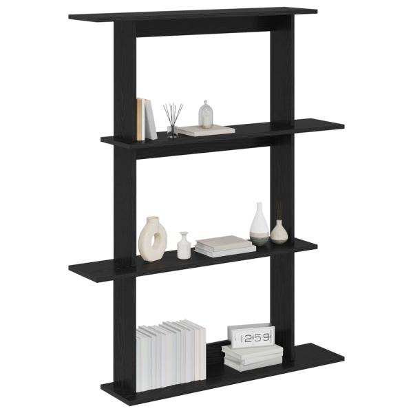 Wandregal Schwarze Eiche 100 x 20 x 126 cm Holzwerkstoff