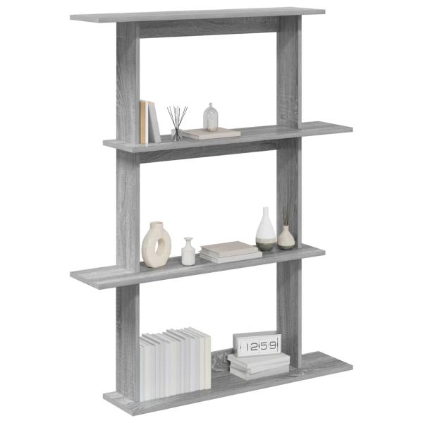 Wandregal Grau Sonoma 100 x 20 x 126 cm Holzwerkstoff