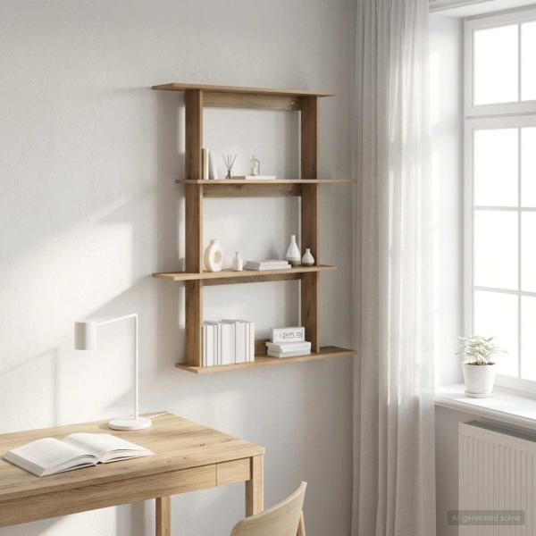 ARDEBO.de - Wandregal Artisan-Eiche 100 x 20 x 126 cm Holzwerkstoff