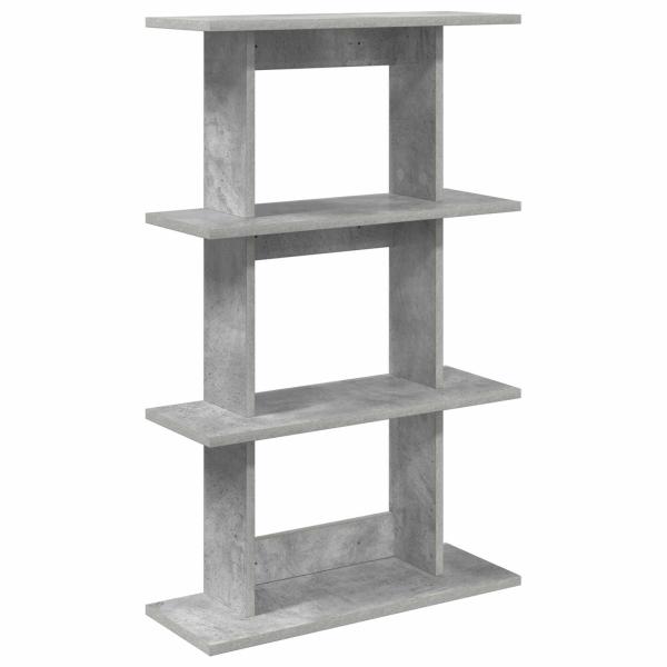 Wandregal Wandhalterung Betongrau 56 x 20 x 90 cm Holzwerkstoff