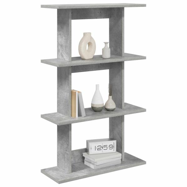 Wandregal Wandhalterung Betongrau 56 x 20 x 90 cm Holzwerkstoff