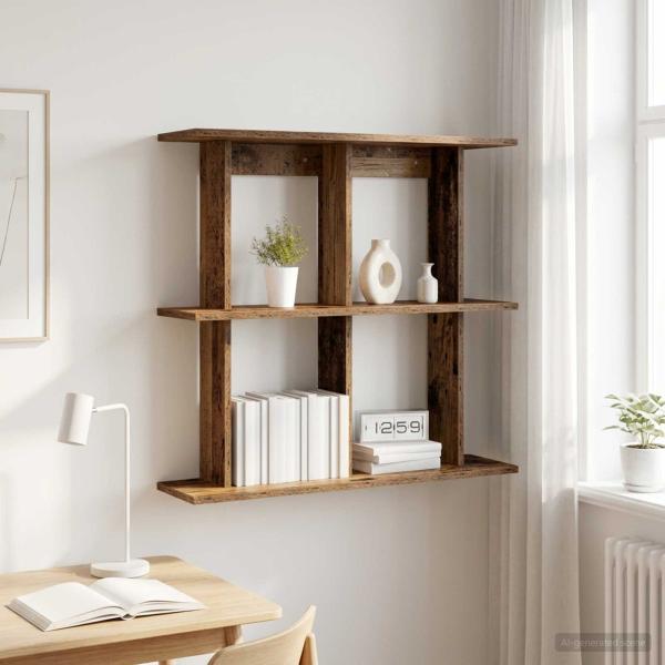 ARDEBO.de - Wandregal Wandhalterung Altholz 100 x 20 x 75 cm Holzwerkstoff