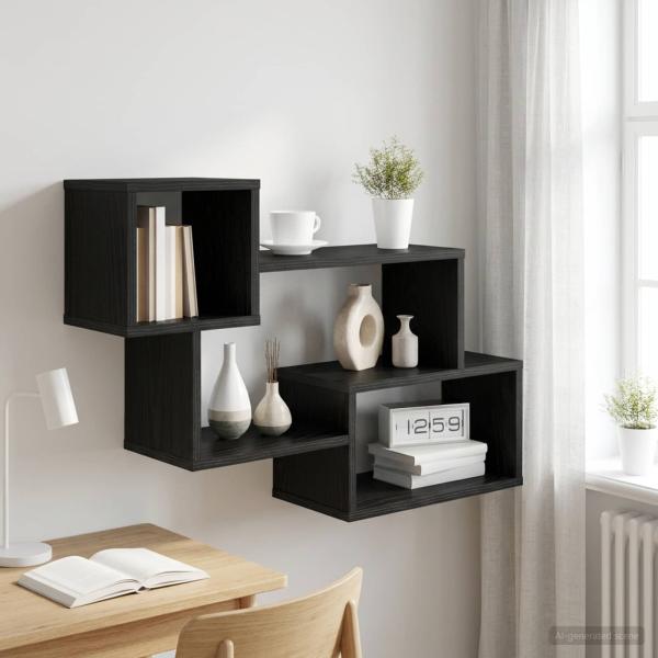 ARDEBO.de - Schwebendes Regal Wandhalterung Schwarze Eiche 87 x 20 x 55 cm