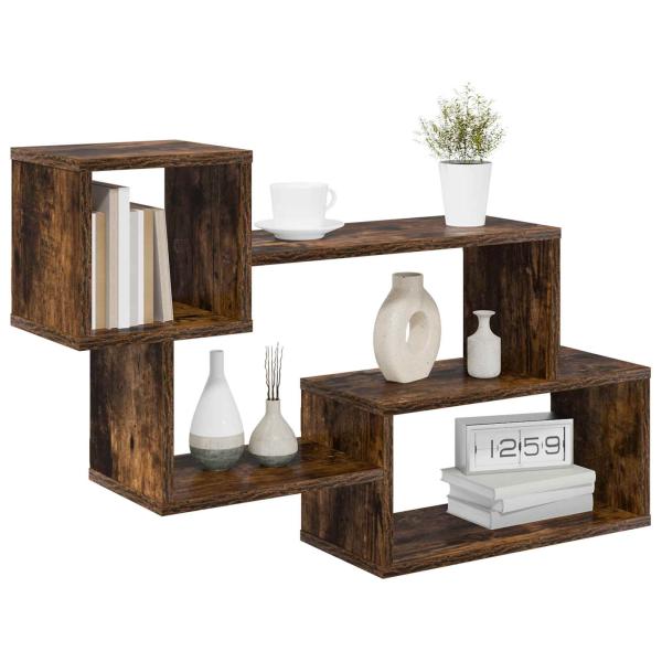 Schwebendes Regal Wandhalterung Raucheiche 87 x 20 x 55 cm