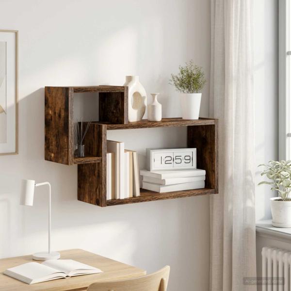 ARDEBO.de - Wandregal Wandhalterung Raucheiche 55 x 15 x 35 cm