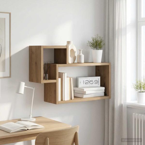 ARDEBO.de - Wandregal Wandhalterung Artisan-Eiche 55 x 15 x 35 cm