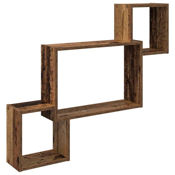 Wandregal Wandhalterung Altholz 91,5 x 15 x 76 cm Holzwerkstoff