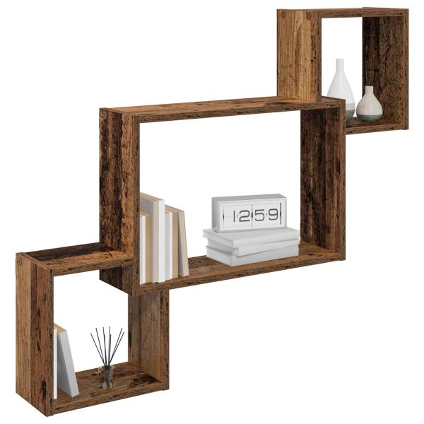 Wandregal Wandhalterung Altholz 91,5 x 15 x 76 cm Holzwerkstoff