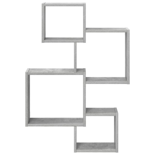 Wandwürfelregale Wandhalterung Betongrau 64 x 13,5 x 91,5 cm